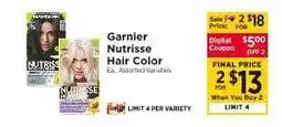 ShopRite Garnier Nutrisse Hair Color offer