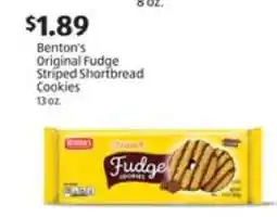 Aldi Benton's Original Fudge Striped Shortbread Cookies offer