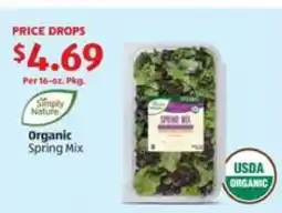 Aldi Simply Nature Organic Spring Mix offer