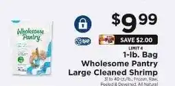 ShopRite Wholesome Pantry Large Cleaned Shrimp offer