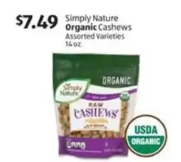 Aldi Simply Nature Organic Cashews offer