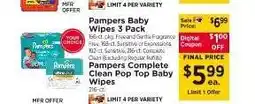 ShopRite Pampers Baby Wipes 3-Pack offer