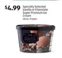 Aldi Specially Selected Vanilla or Chocolate Super Premium Ice Cream offer