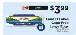 ShopRite Land O Lakes Cage Free Large Eggs offer