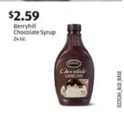 Aldi Berryhill Chocolate Syrup offer