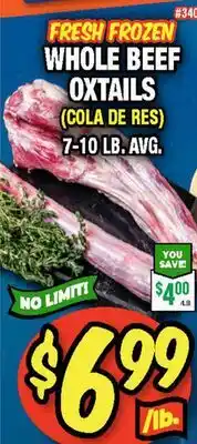 Western Beef FRESH FROZEN WHOLE BEEF OXTAILS offer