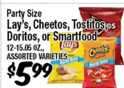 Western Beef Party Size Lay's, Cheetos, Tostitos, Doritos, or Smartfood offer