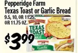 Western Beef Pepperidge Farm Texas Toast or Garlic Bread offer