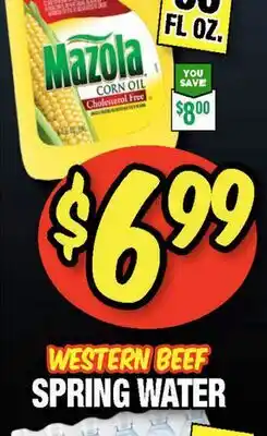 Western Beef WESTERN BEEF SPRING WATER offer