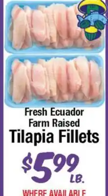 Western Beef Fresh Ecuador Farm Raised Tilapia Fillets offer