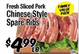 Western Beef Fresh Sliced Pork Chinese Style Spare Ribs offer