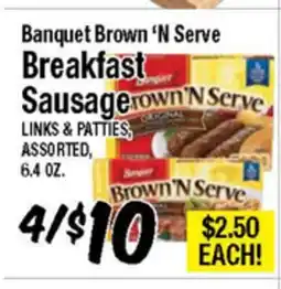 Western Beef Banquet Brown 'N Serve Breakfast Sausage offer