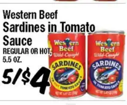 Western Beef Western Beef Sardines in Tomato Sauce offer