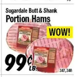 Western Beef Sugardale Butt & Shank Portion Hams offer