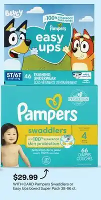 CVS Pampers Swaddlers or Easy Ups boxed Super Pack 38-96 ct offer