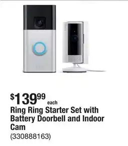 The Home Depot Ring Ring Starter Set with Battery Doorbell and Indoor Cam offer