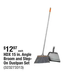 The Home Depot HDX 15 in. Angle Broom and Step-On Dustpan Set offer