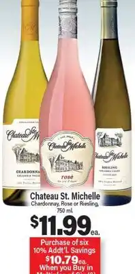 Angelo Caputo's Fresh Market Chateau St. Michelle Chardonnay, Rose or Riesling offer