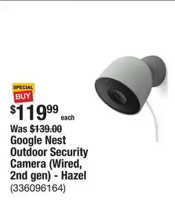 The Home Depot Google Nest Outdoor Security Camera (Wired, 2nd gen) - Hazel offer