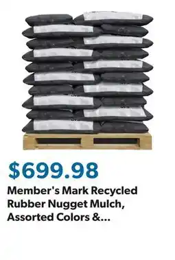 Sam's Club Member's Mark Recycled Rubber Nugget Mulch, Assorted Colors & 50/1.5 cu ft bags offer
