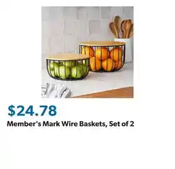 Sam's Club Member's Mark Wire Baskets, Set of 2 offer