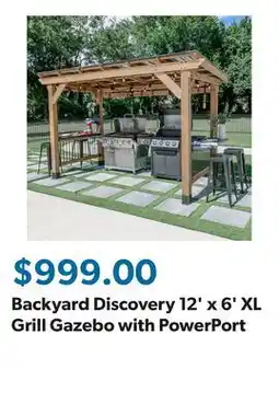 Sam's Club Backyard Discovery 12' x 6' XL Grill Gazebo with PowerPort offer