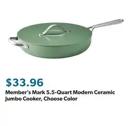 Sam's Club Member's Mark 5.5-Quart Modern Ceramic Jumbo Cooker, Choose Color offer