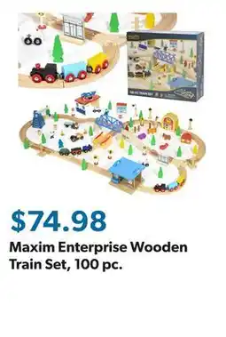 Sam's Club Maxim Enterprise Wooden Train Set, 100 pc offer