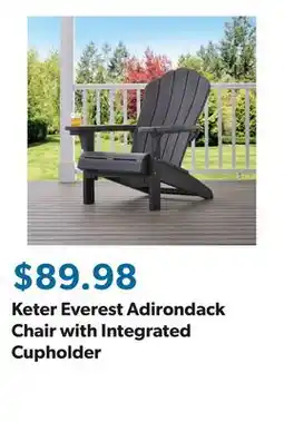 Sam's Club Keter Everest Adirondack Chair with Integrated Cupholder offer