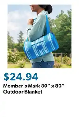 Sam's Club Member's Mark 80 x 80 Outdoor Blanket offer