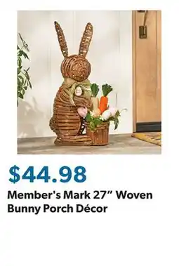 Sam's Club Member's Mark 27 Woven Bunny Porch Décor offer
