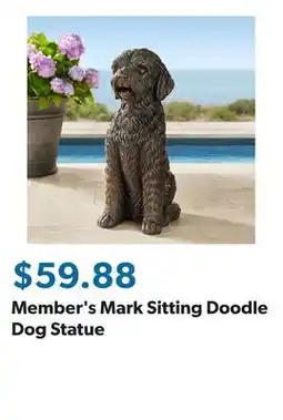 Sam's Club Member's Mark Sitting Doodle Dog Statue offer