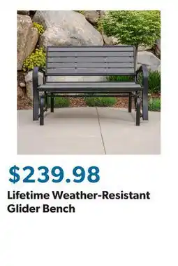 Sam's Club Lifetime Weather-Resistant Glider Bench offer
