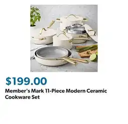 Sam's Club Member's Mark 11-Piece Modern Ceramic Cookware Set offer