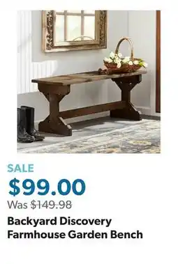 Sam's Club Backyard Discovery Farmhouse Garden Bench offer