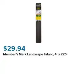 Sam's Club Member's Mark Landscape Fabric, 4' x 225' offer