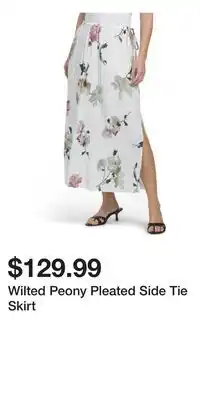 TJ Maxx Wilted Peony Pleated Side Tie Skirt offer