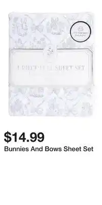 TJ Maxx Bunnies And Bows Sheet Set offer
