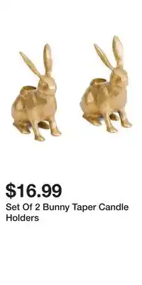 TJ Maxx Set Of 2 Bunny Taper Candle Holders offer