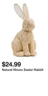 TJ Maxx Natural Woven Easter Rabbit offer