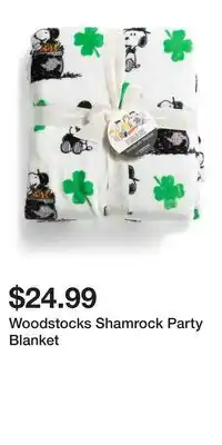 TJ Maxx Woodstocks Shamrock Party Blanket offer