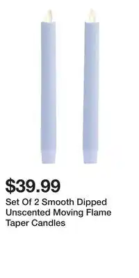 TJ Maxx Set Of 2 Smooth Dipped Unscented Moving Flame Taper Candles offer