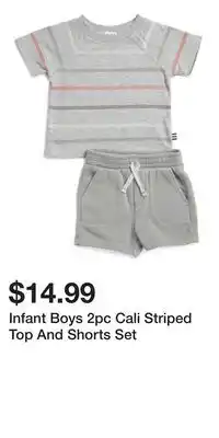 TJ Maxx Infant Boys 2pc Cali Striped Top And Shorts Set offer