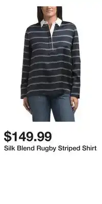 TJ Maxx Silk Blend Rugby Striped Shirt offer