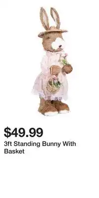 TJ Maxx 3ft Standing Bunny With Basket offer