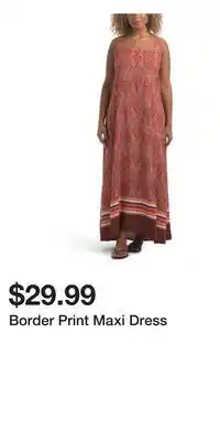 TJ Maxx Border Print Maxi Dress offer