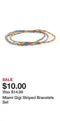 TJ Maxx Miami Gigi Striped Bracelets Set offer