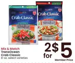 Albertsons Transocean Crab Classic offer