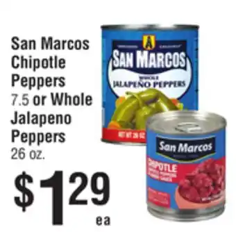 Smart & Final San Marcos Chipotle Peppers or Whole Jalapeno Peppers offer