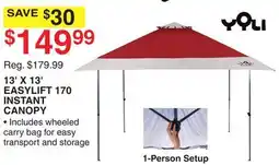 Dunham's Sports 13' X 13' EASYLIFT 170 INSTANT CANOPY offer
